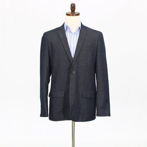 Perry Ellis 44R Gray Solid 2-Button Sport Coat Blazer Jacket T597